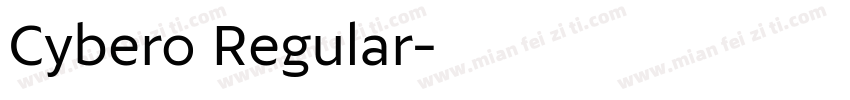 Cybero Regular字体转换